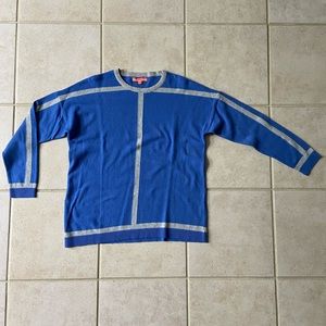 Vilagallo Sweater in Blue with Grey Stripe